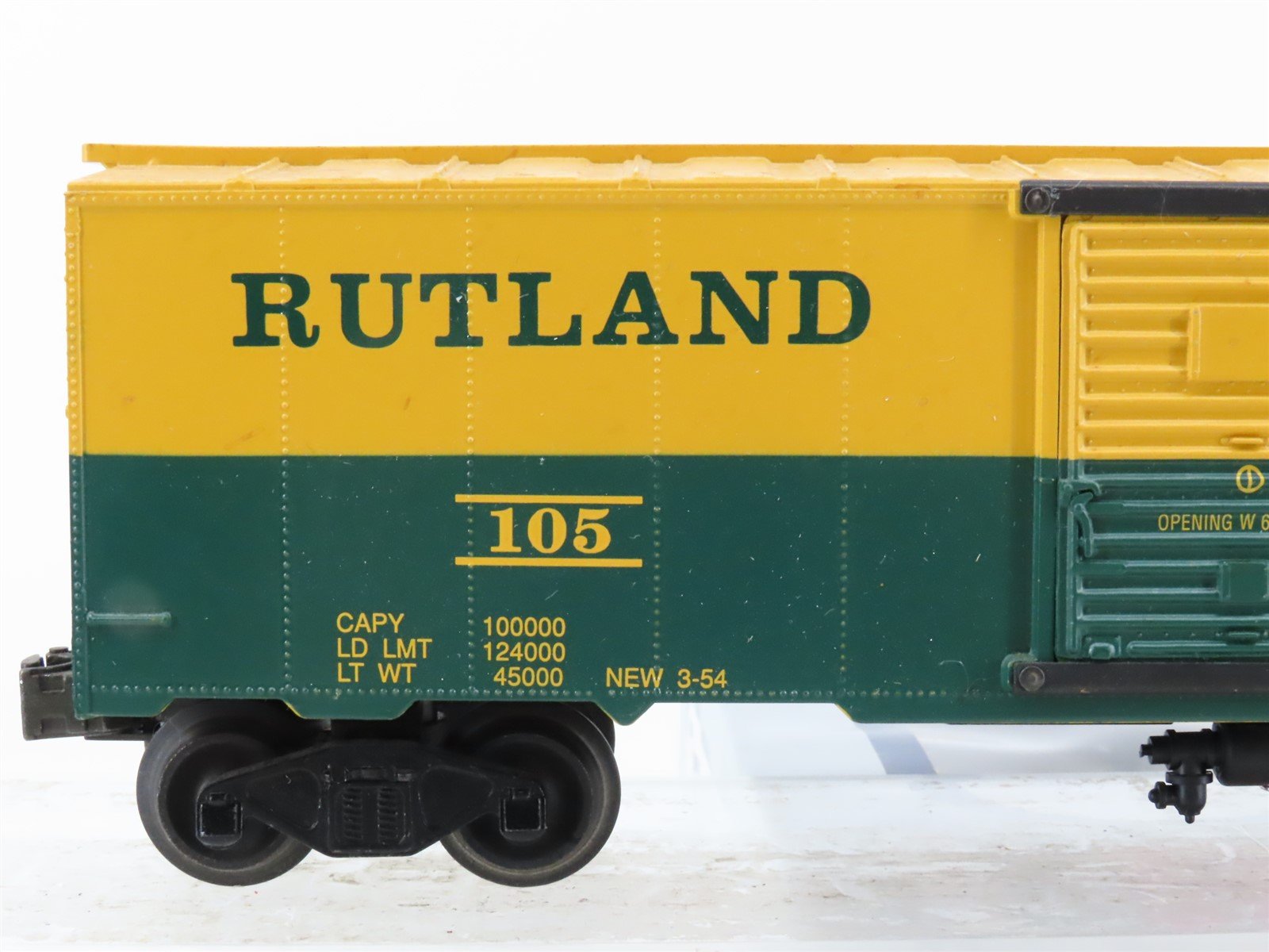 O Gauge 3-Rail Freight Williams WAL36 RUT Rutland Green Mt. Gateway Boxcar #105