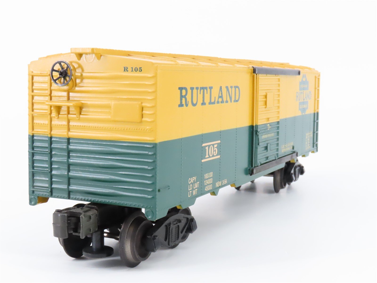 O Gauge 3-Rail Freight Williams WAL36 RUT Rutland Green Mt. Gateway Boxcar #105