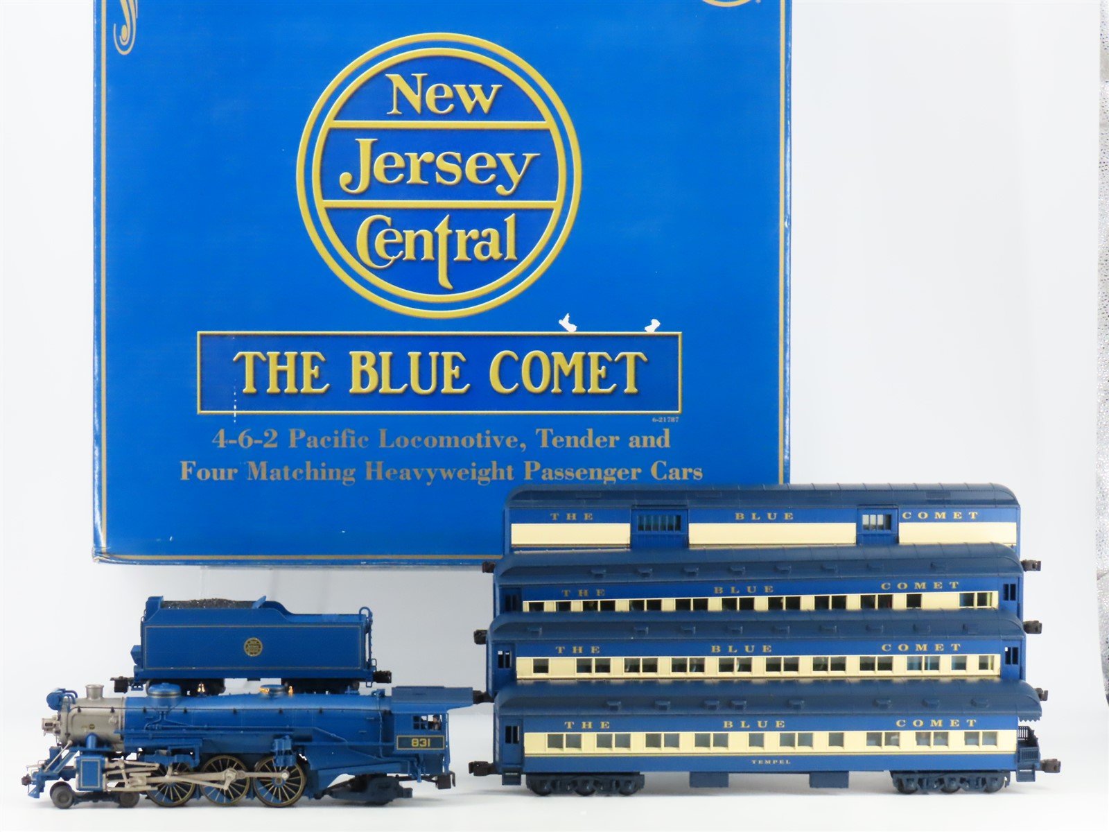 O Gauge 3-Rail Lionel 6-21787 CNJ "Blue Comet" 4-6-2 Steam Passenger Train Set