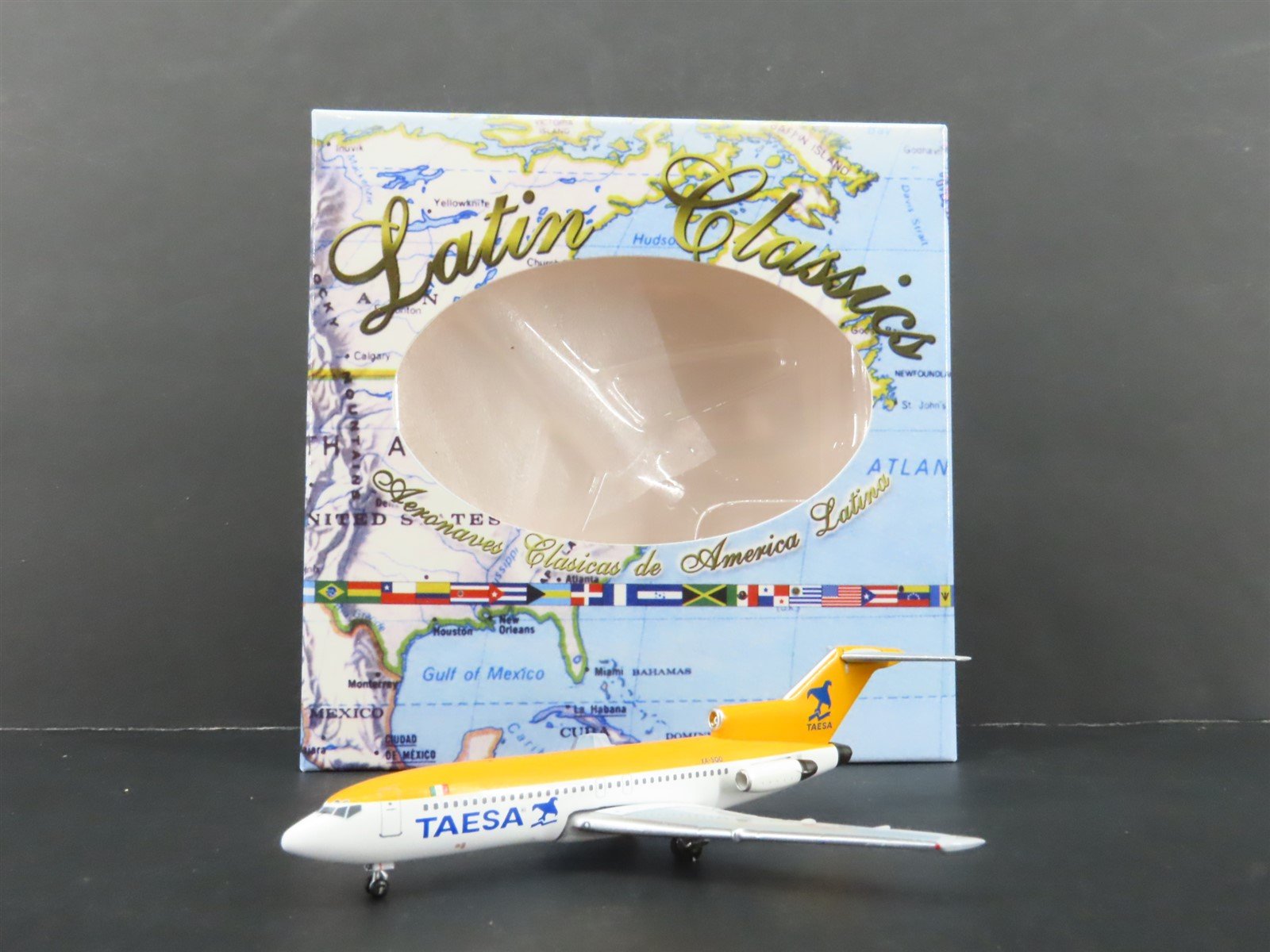 1:400 Aero/Latin Classics Die-Cast Taesa Boeing 727-100 Airliner XA-SQO