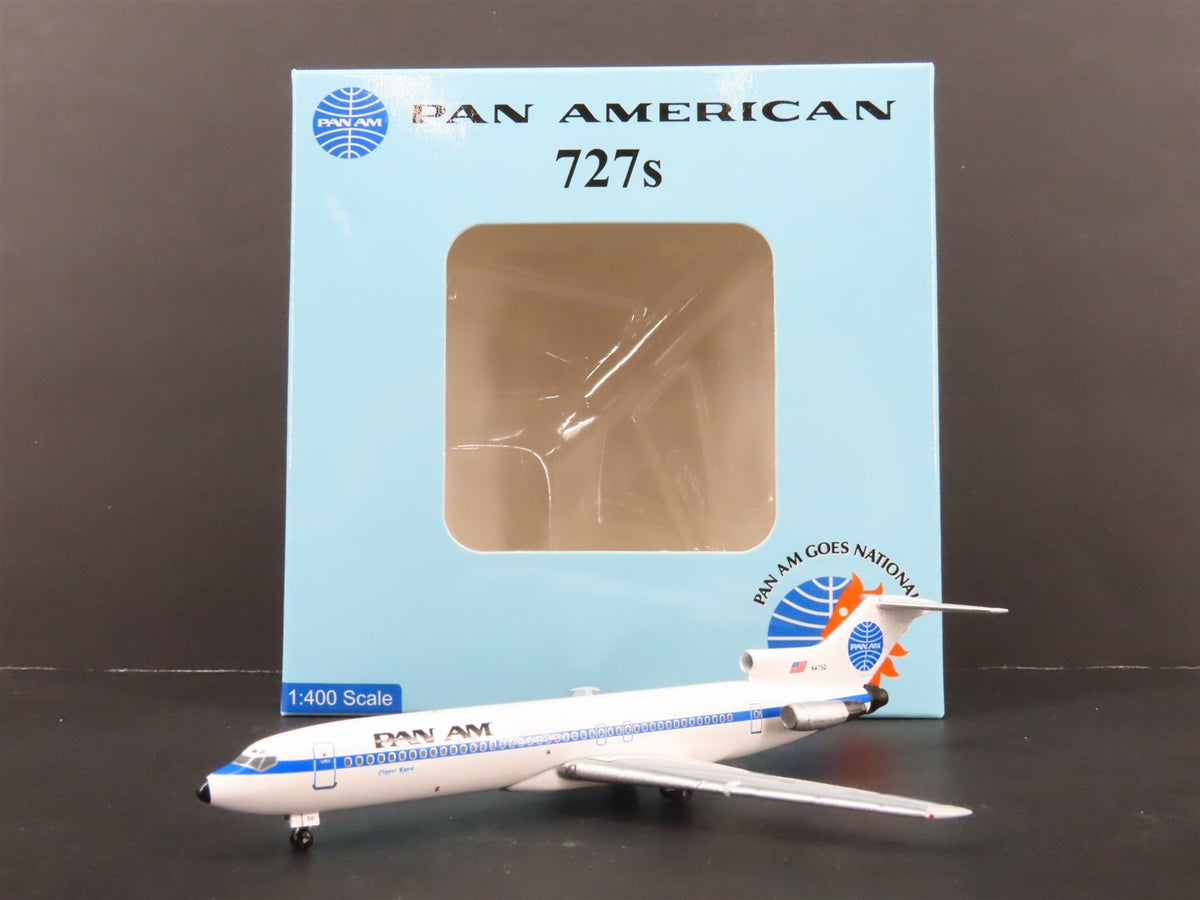 1:400 Pan American Model Co DieCast Pan Am Clipper Rapid B727-200 Airliner N4750
