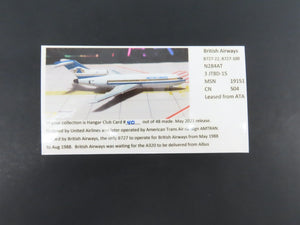 1:400 Aero Classics Hangar Club Die-Cast British Airways B727-100 Airliner