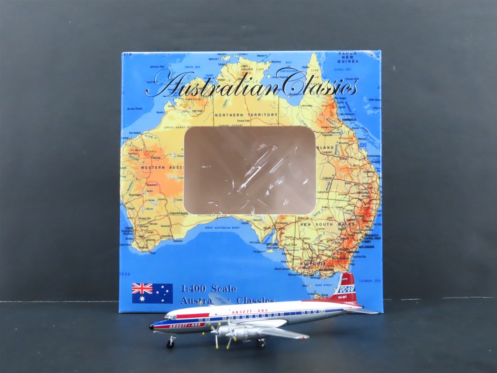 1:400 Aero/Australian Classics Die-Cast Ansett-Ana Douglas DC-6 Airliner VH-INT