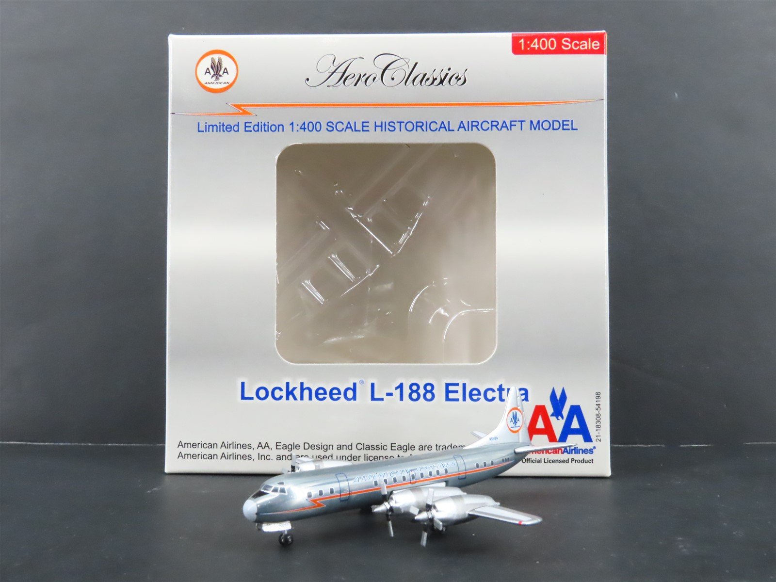 1:400 Aero Classics Historical Die-Cast American L-188 Electra Airliner N6118A