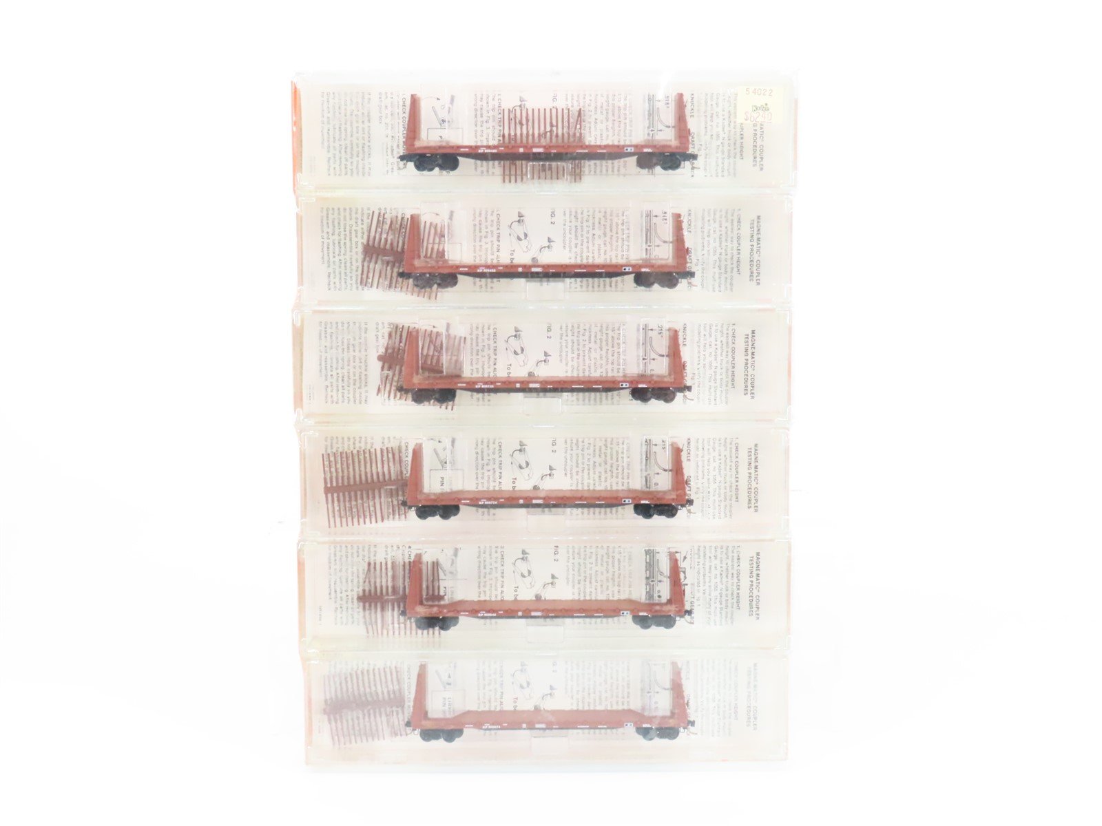 N Kadee Micro-Trains 54022 SP Southern Pacific Bulkhead Flatcar 6 pack Sealed
