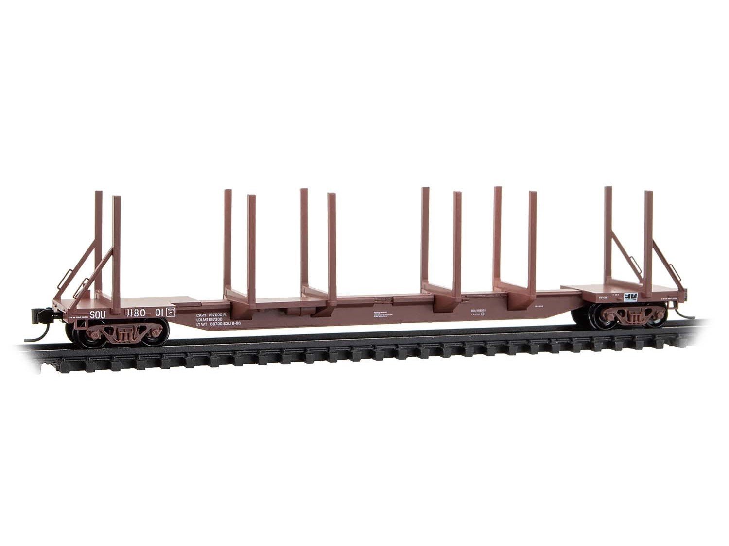 N Scale Micro-Trains MTL 11500130 SOU Southern 65' 100-Ton Log Car #118001