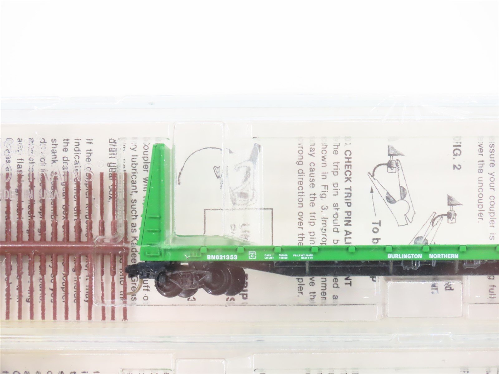 N Kadee Micro-Trains 54012 BN Burlington Northern 56' Flatcar 6 pack Sealed