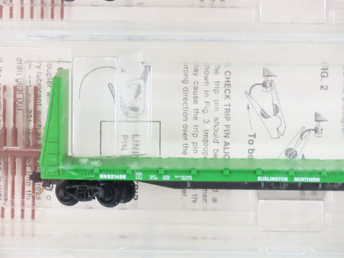 N Kadee Micro-Trains 54012 BN Burlington Northern 56&#39; Flatcar 6 pack Sealed