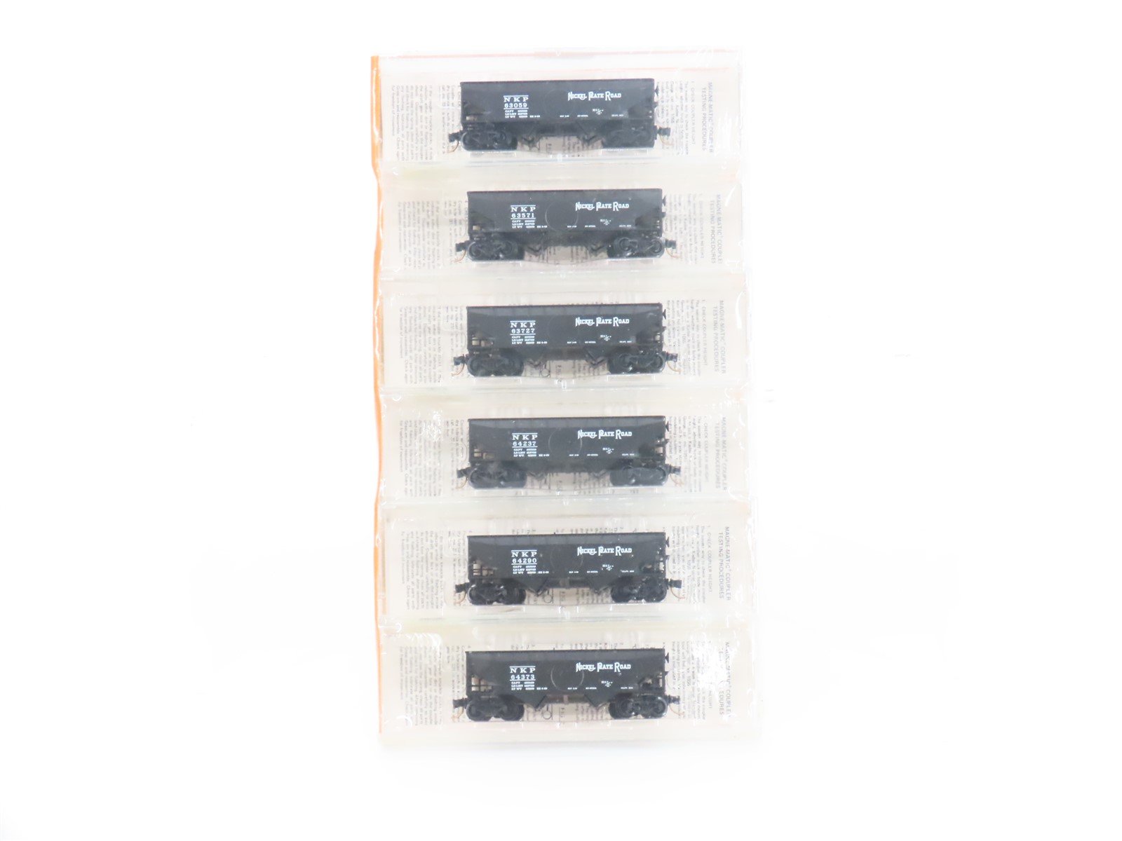 N Kadee Micro-Trains 55192 NKP Nickel Plate Road 2 Bay Hopper 6 pack Sealed