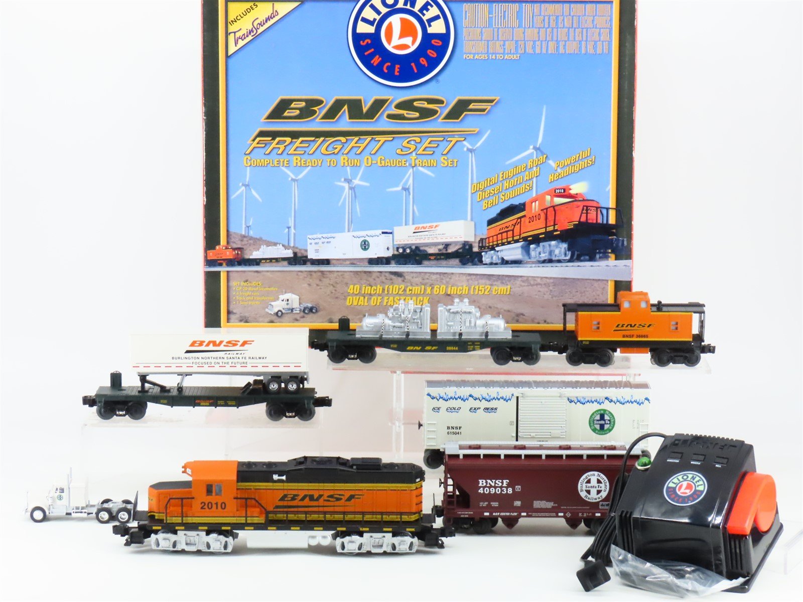 O Gauge 3-Rail Lionel 6-30154 BNSF EMD GP20 Diesel Freight Train Set w/ Sound