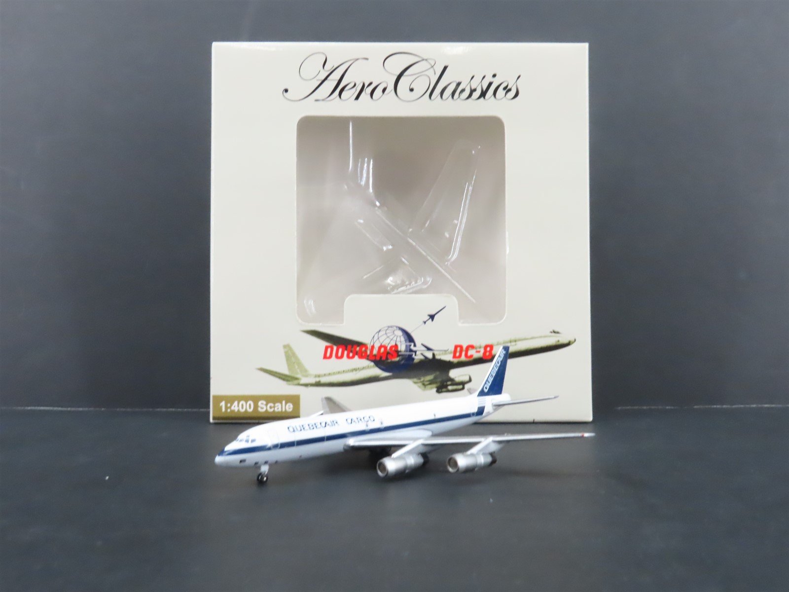 1:400 Aero Classics Die-Cast Quebecair Cargo Douglas DC-8 Airliner C-GQBG