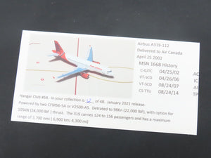 1:400 Aero Classics Baby Bus Hangar Club Die-Cast Air India Airbus A-319-112
