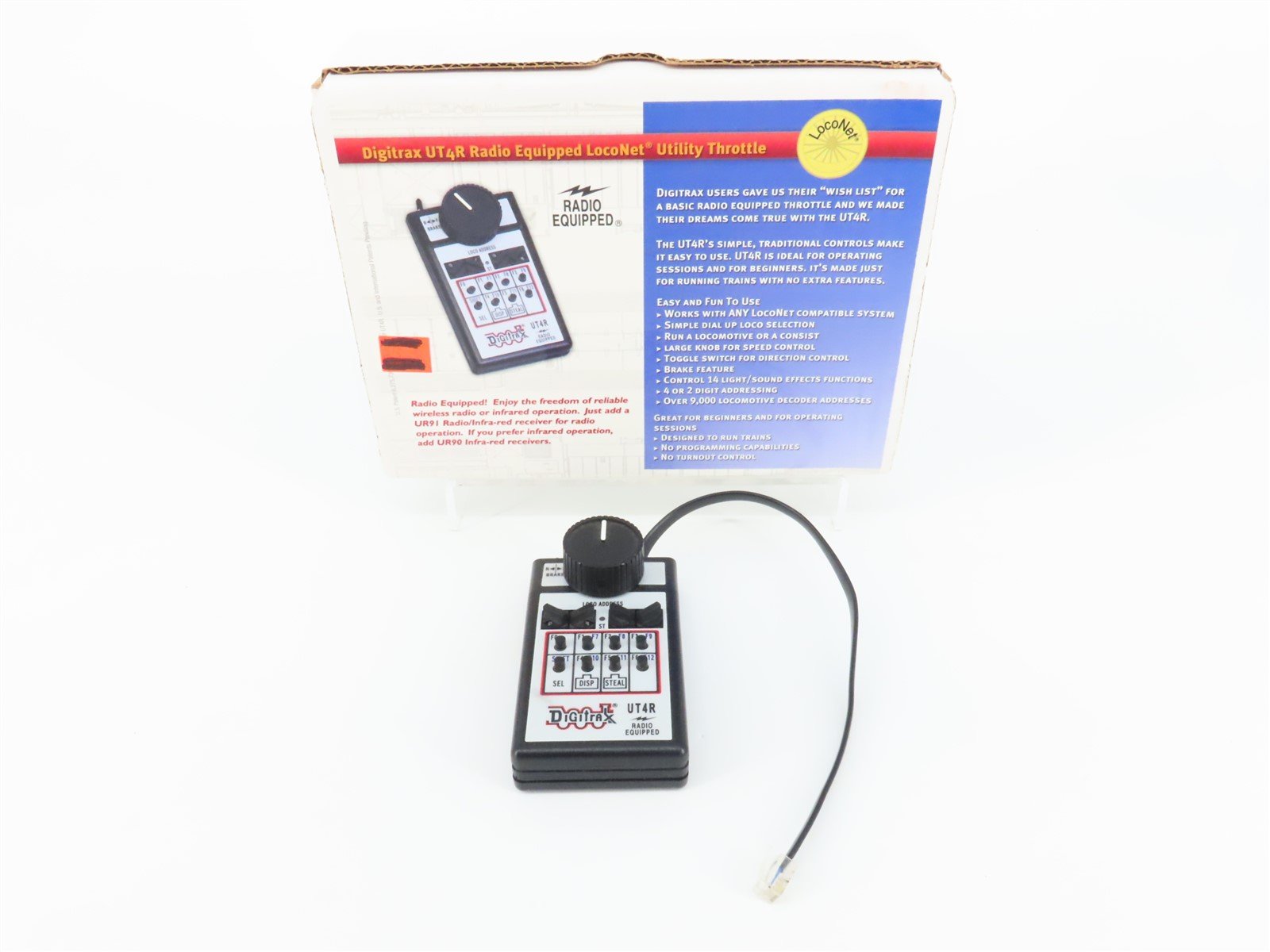 Digitrax UT4R LocoNet Simplex Radio Equipped Utility Throttle