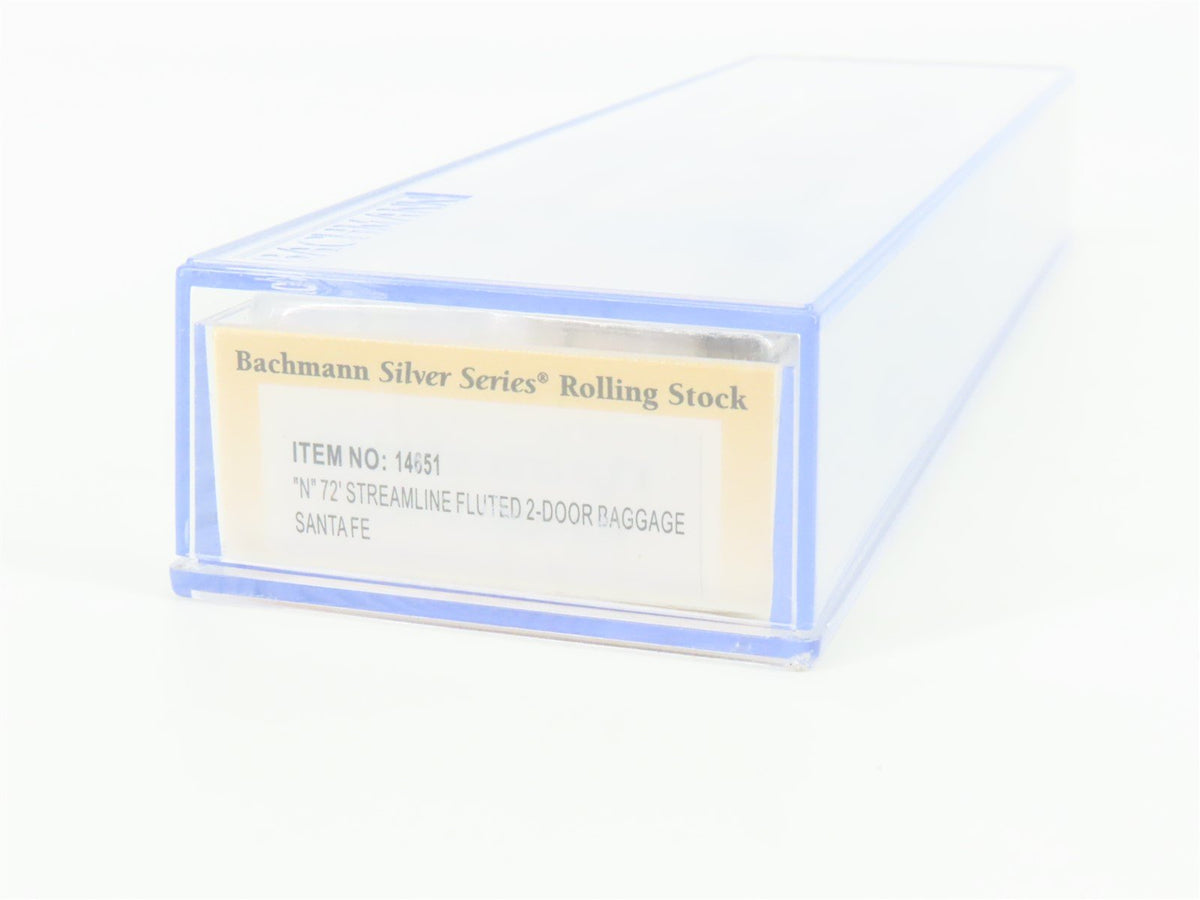 N Scale Bachmann Silver Series 14651 ATSF Santa Fe 72&#39; REA Baggage Passenger