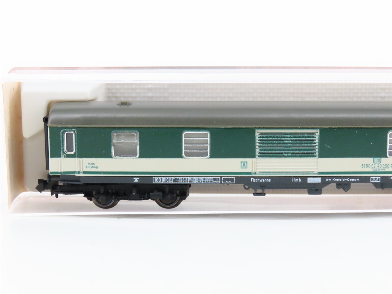 N Scale Fleischmann 8101 DB German Baggage Passenger Car #050-7