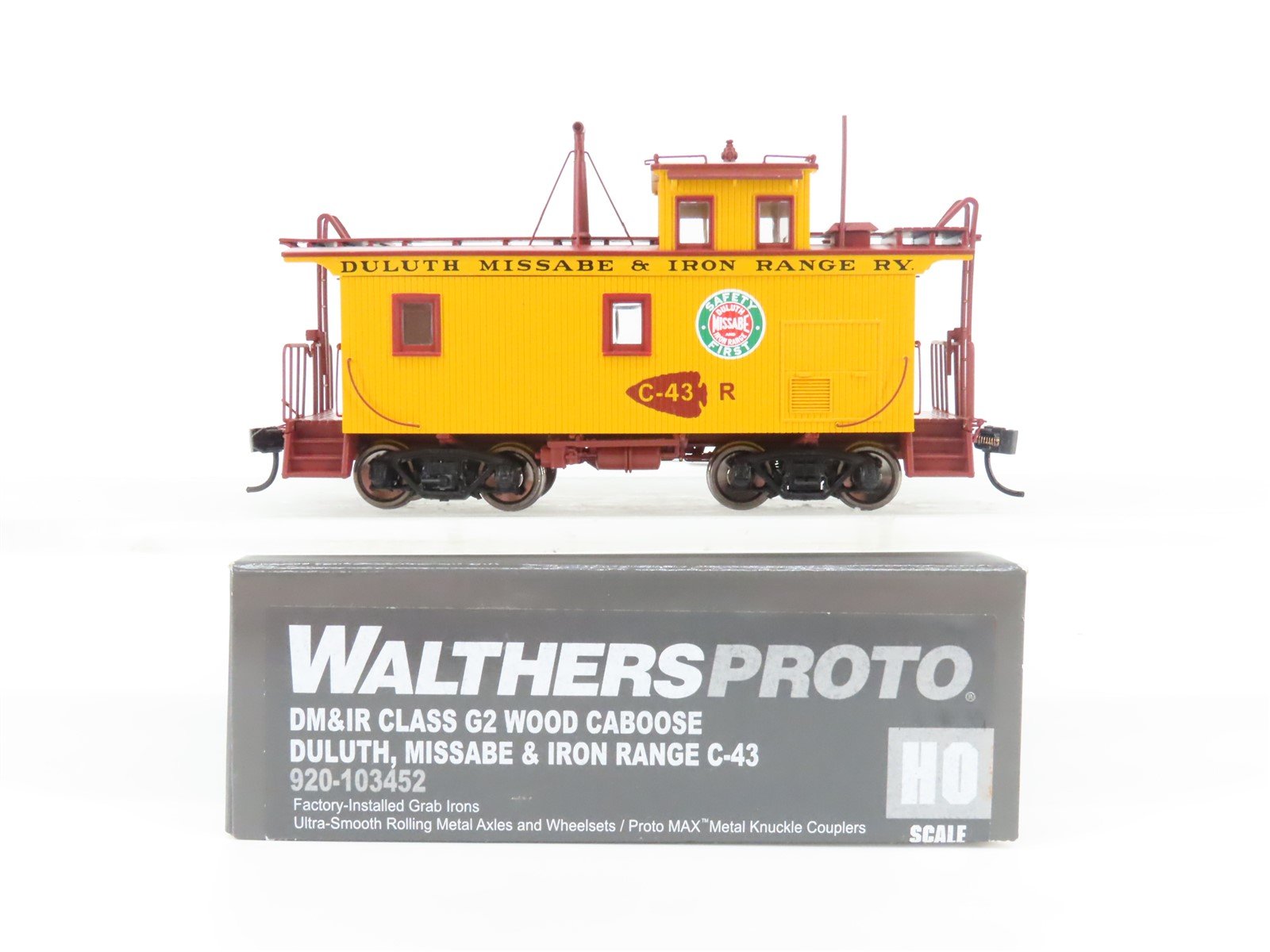HO Scale Walthers Proto 920-103452 DMIR Duluth Missabe & Iron Range Caboose C-43