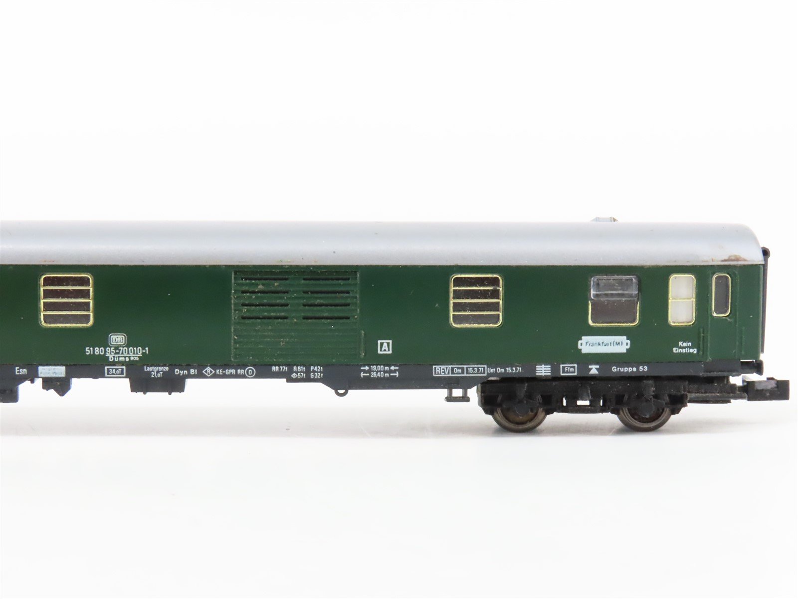 N Scale Fleischmann 8100 DB German Baggage Passenger Car #010-1