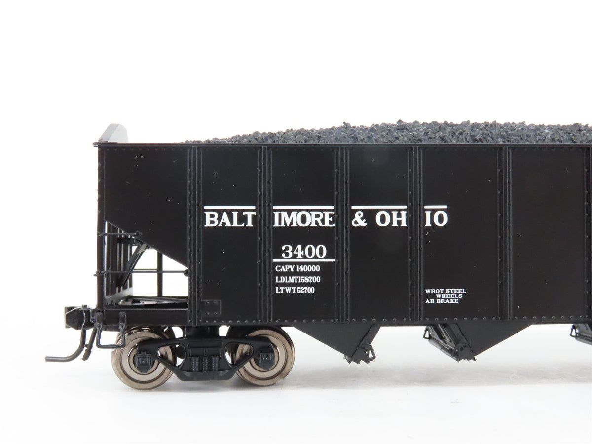 HO Scale Broadway Limited Imports 4450 B&amp;O Baltimore &amp; Ohio 3-Bay Hopper #3400