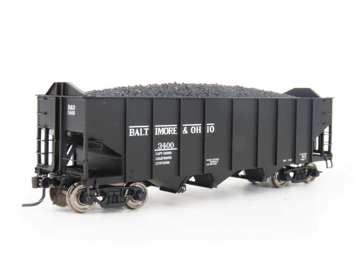 HO Scale Broadway Limited Imports 4450 B&amp;O Baltimore &amp; Ohio 3-Bay Hopper #3400