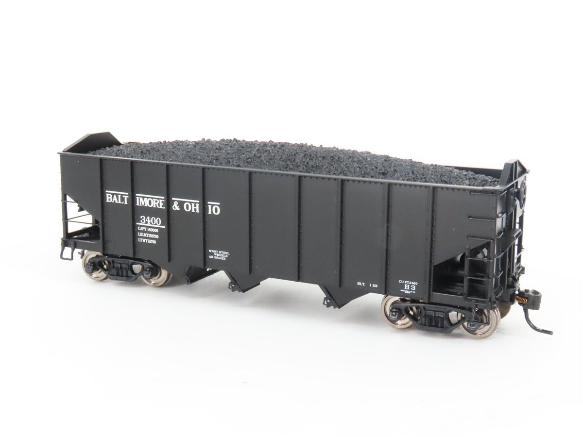 HO Scale Broadway Limited Imports 4450 B&amp;O Baltimore &amp; Ohio 3-Bay Hopper #3400