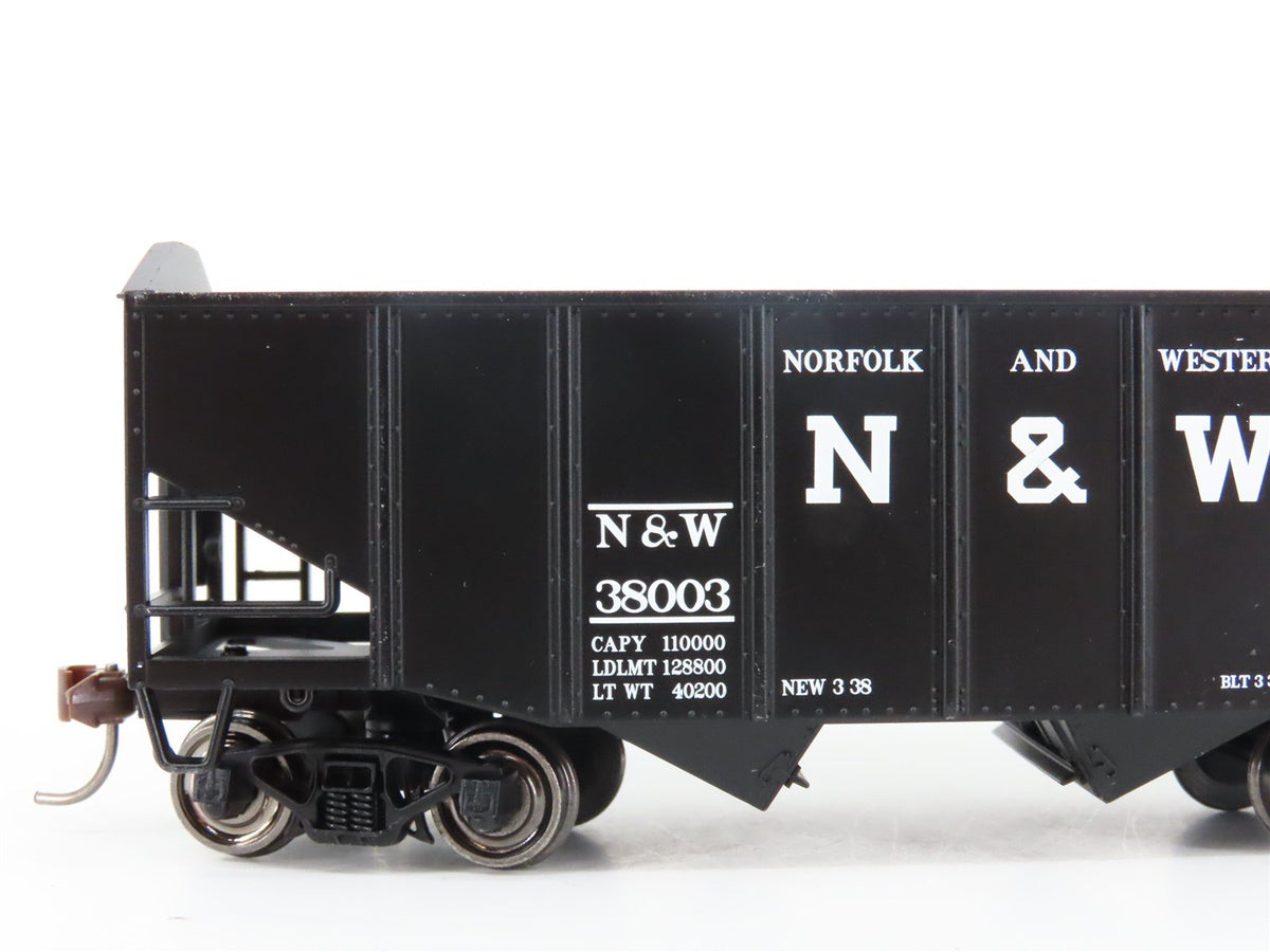 HO Scale Bowser 41404 N&amp;W Norfolk &amp; Western 2-Bay Open Hopper #38003