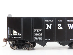HO Scale Bowser 41404 N&W Norfolk & Western 2-Bay Open Hopper #38003