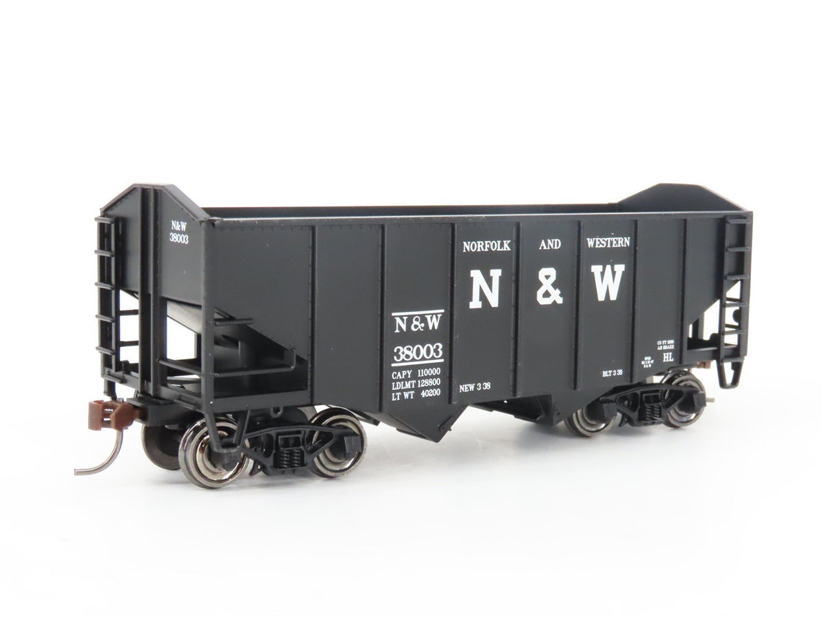 HO Scale Bowser 41404 N&amp;W Norfolk &amp; Western 2-Bay Open Hopper #38003