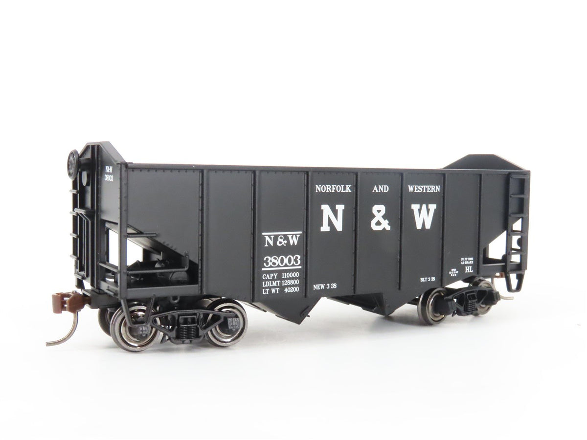 HO Scale Bowser 41404 N&amp;W Norfolk &amp; Western 2-Bay Open Hopper #38003