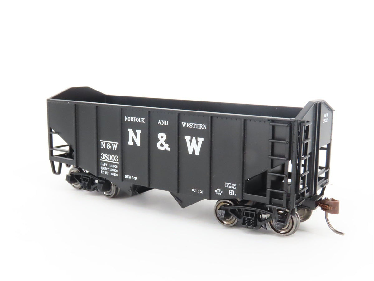 HO Scale Bowser 41404 N&amp;W Norfolk &amp; Western 2-Bay Open Hopper #38003