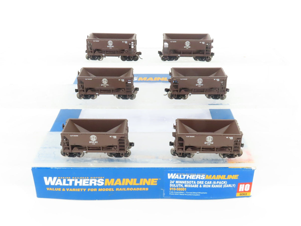 HO Walthers Mainline 910-58001 DM&amp;I Duluth Missabe &amp; Iron Range Ore Car 6-Pack