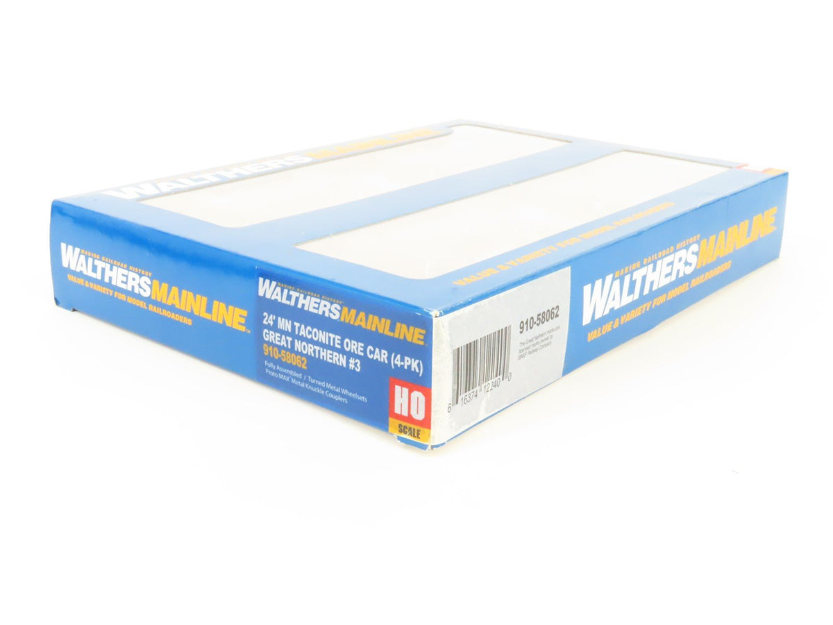 HO Scale Walthers Mainline 910-58062 GN Great Northern 24&#39; Ore Car 4-Pack