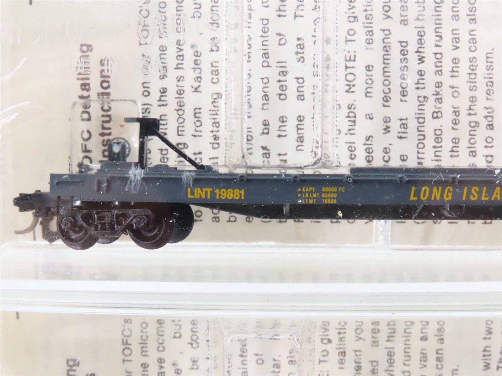 N Kadee Micro-Trains MTL LINT Long Island NTrak Flat Car & Trailer 2-Pack Sealed