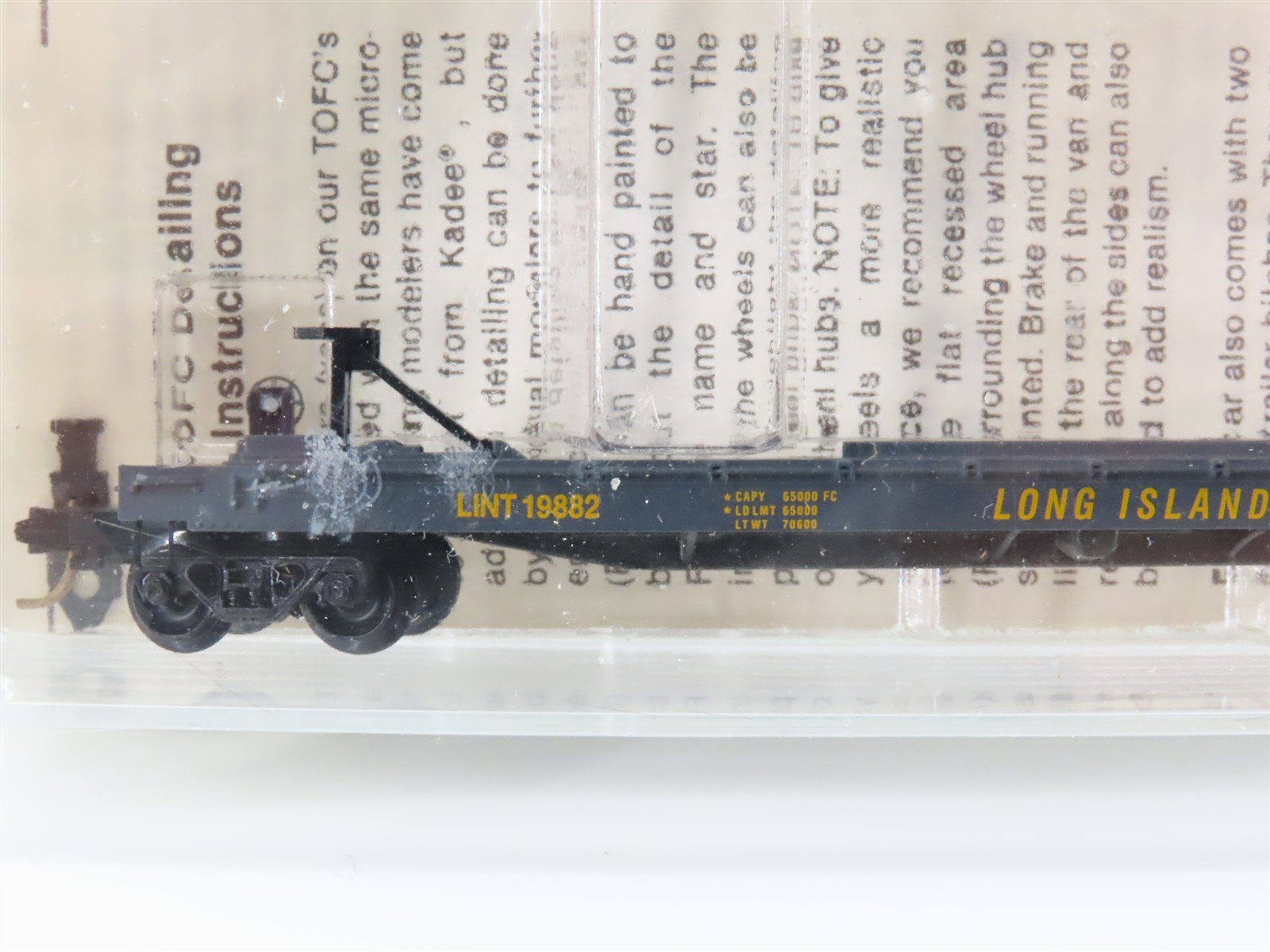 N Kadee Micro-Trains MTL LINT Long Island NTrak Flat Car & Trailer 2-Pack Sealed