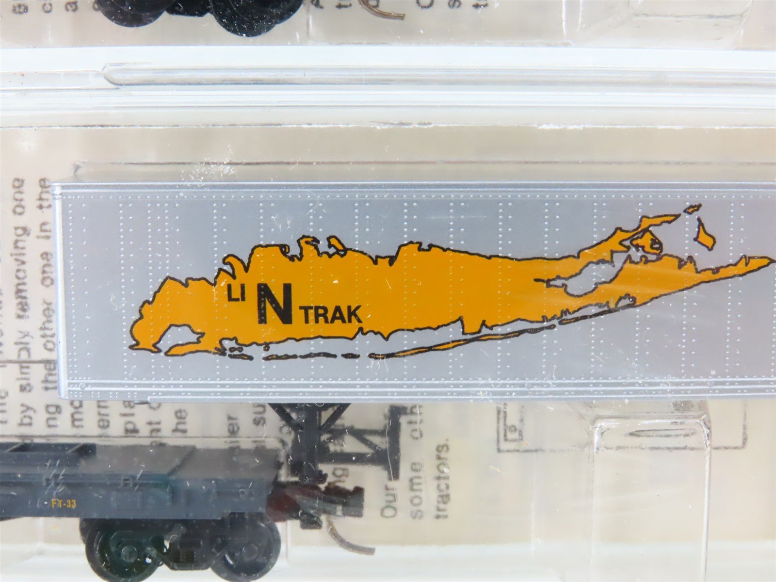 N Kadee Micro-Trains MTL LINT Long Island NTrak Flat Car & Trailer 2-Pack Sealed