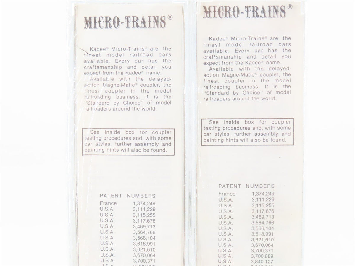 N Kadee Micro-Trains MTL LINT Long Island NTrak Flat Car &amp; Trailer 2-Pack Sealed