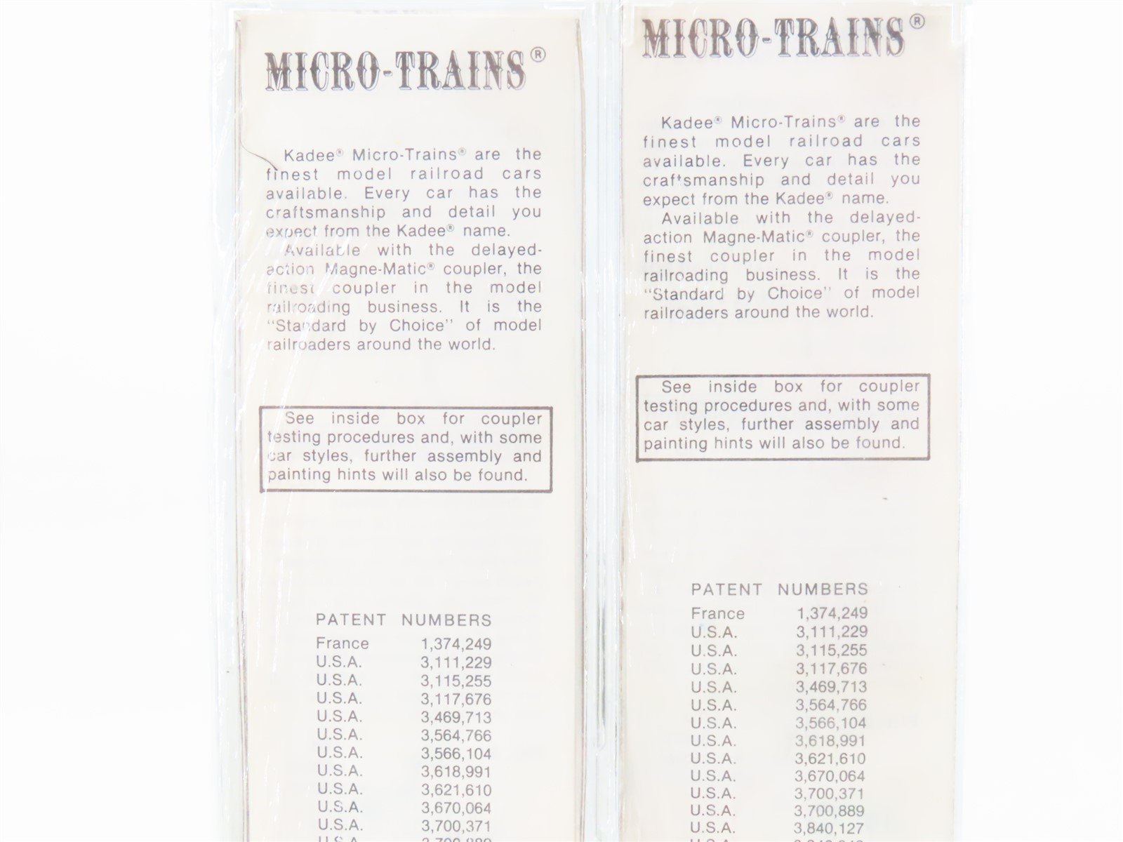 N Kadee Micro-Trains MTL LINT Long Island NTrak Flat Car & Trailer 2-Pack Sealed