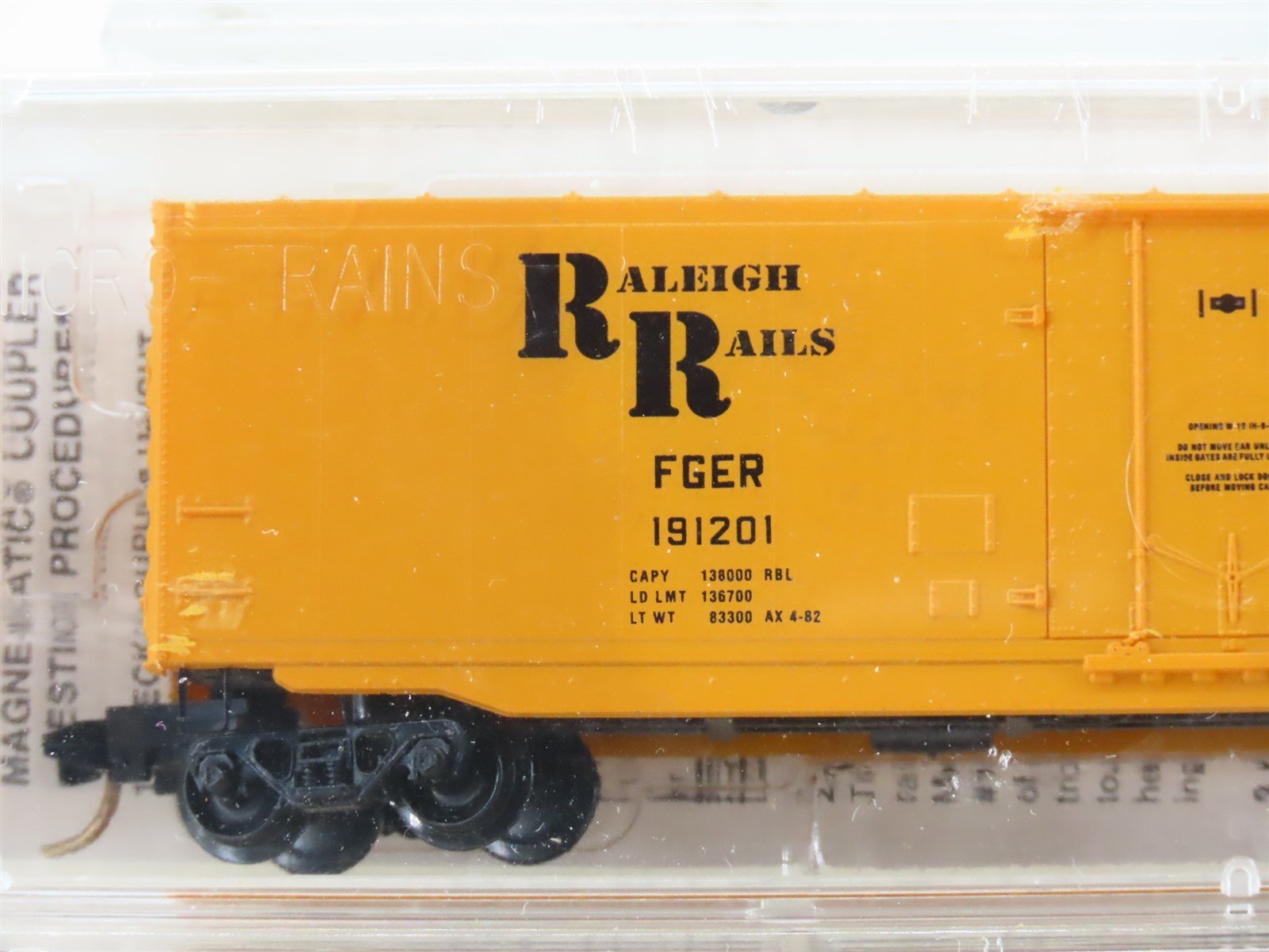 N Scale Micro-Trains MTL Raleigh Rails FGER Solid Gold Box Car 2-Pack Sealed