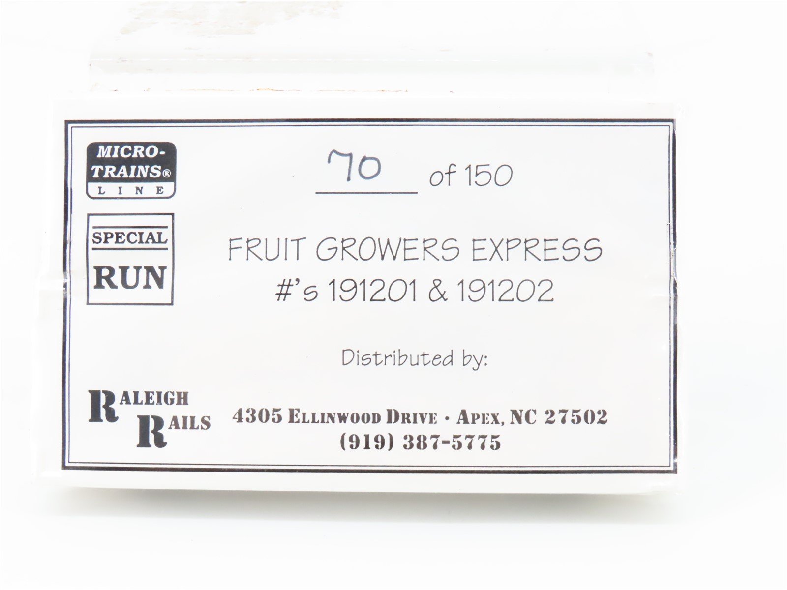 N Scale Micro-Trains MTL Raleigh Rails FGER Solid Gold Box Car 2-Pack Sealed