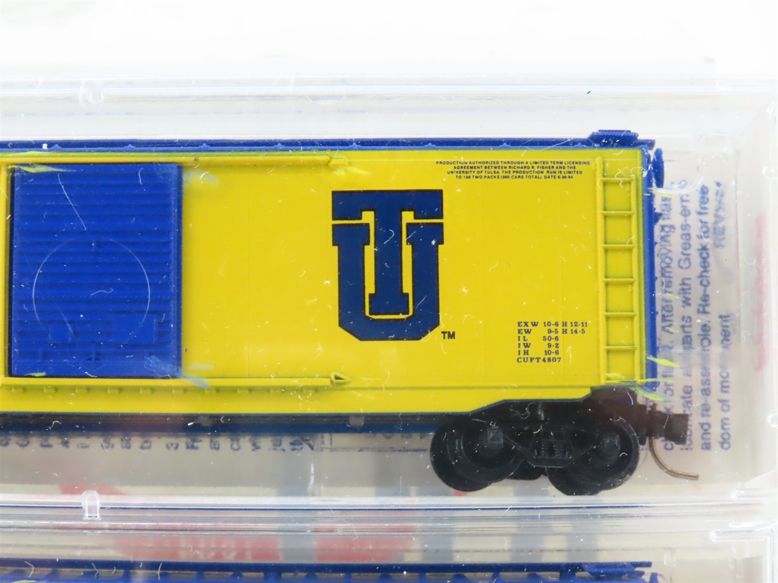 N Micro-Trains MTL TU University of Tulsa Centennial Box Car 2-Pack Sealed
