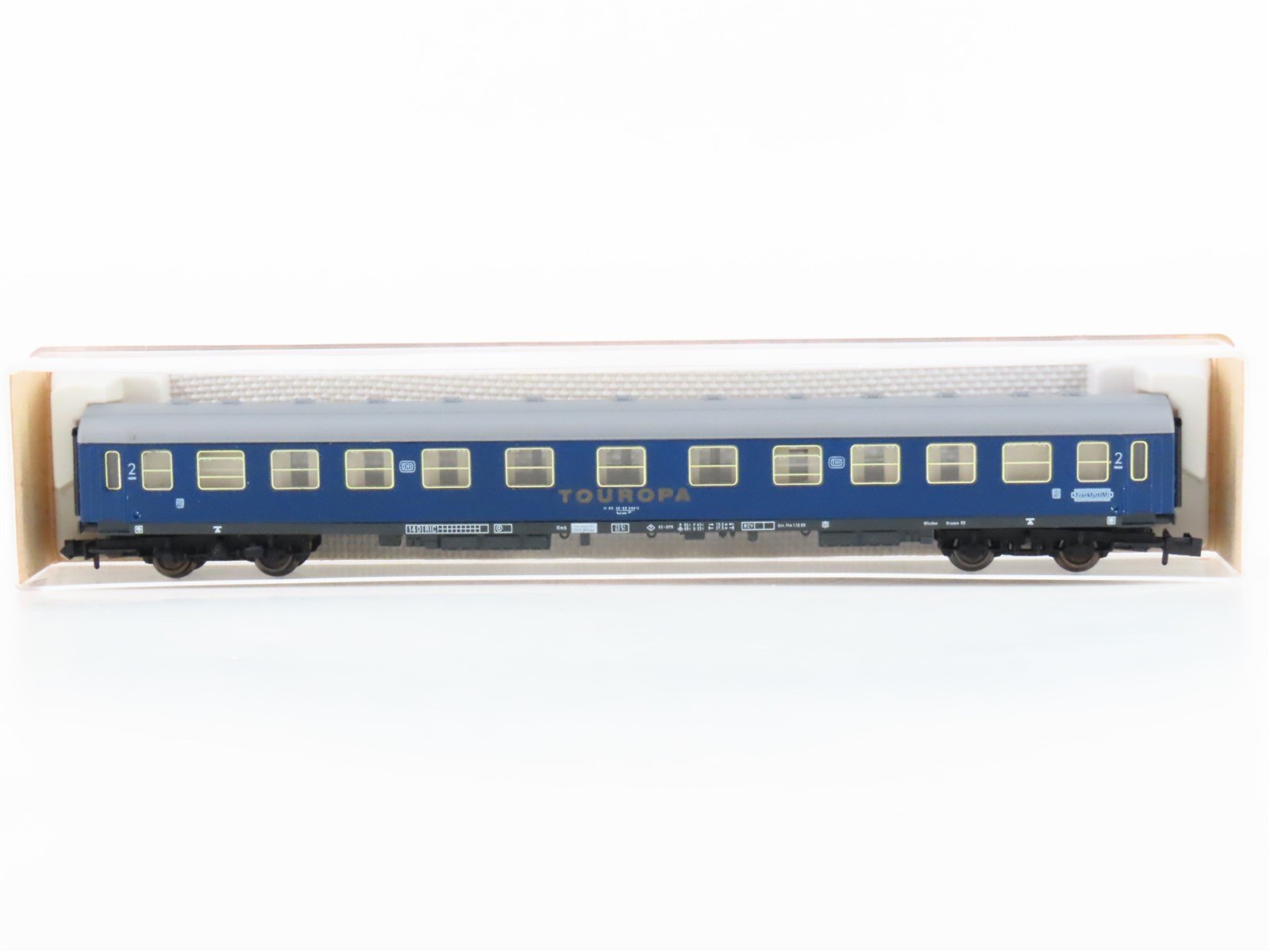 N Fleischmann 8115 DB German "Touropa" 2nd Class Corridor Coach Passenger Car
