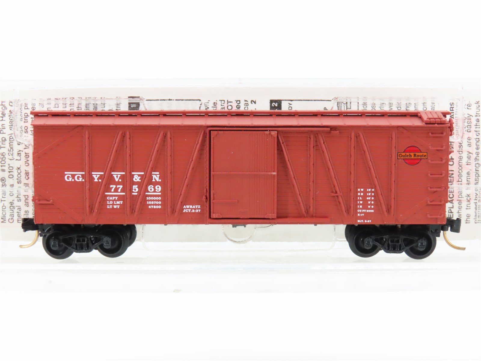 N Micro-Trains MTL Heritage Collection #6 GGYV&N Gulch Route Box Car #77569