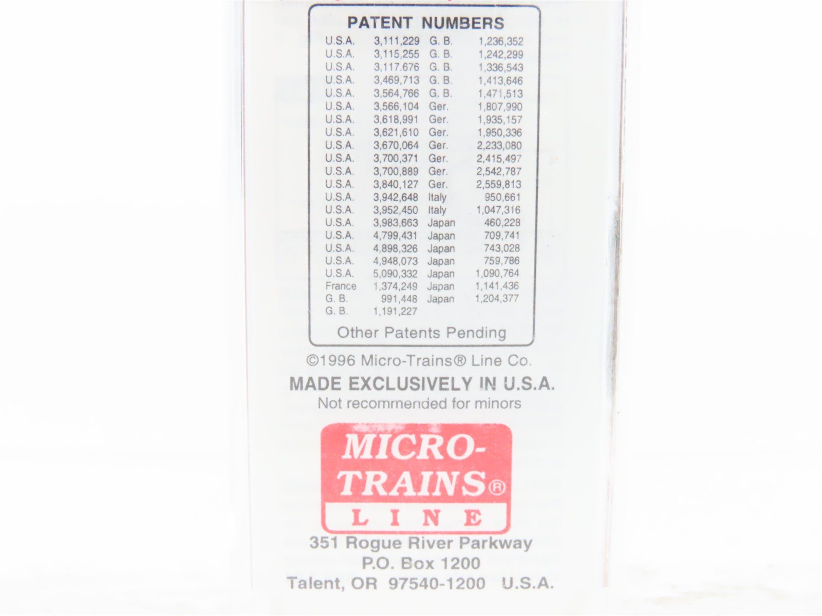 N Micro-Trains MTL Heritage Collection #6 GGYV&N Gulch Route Box Car #77569