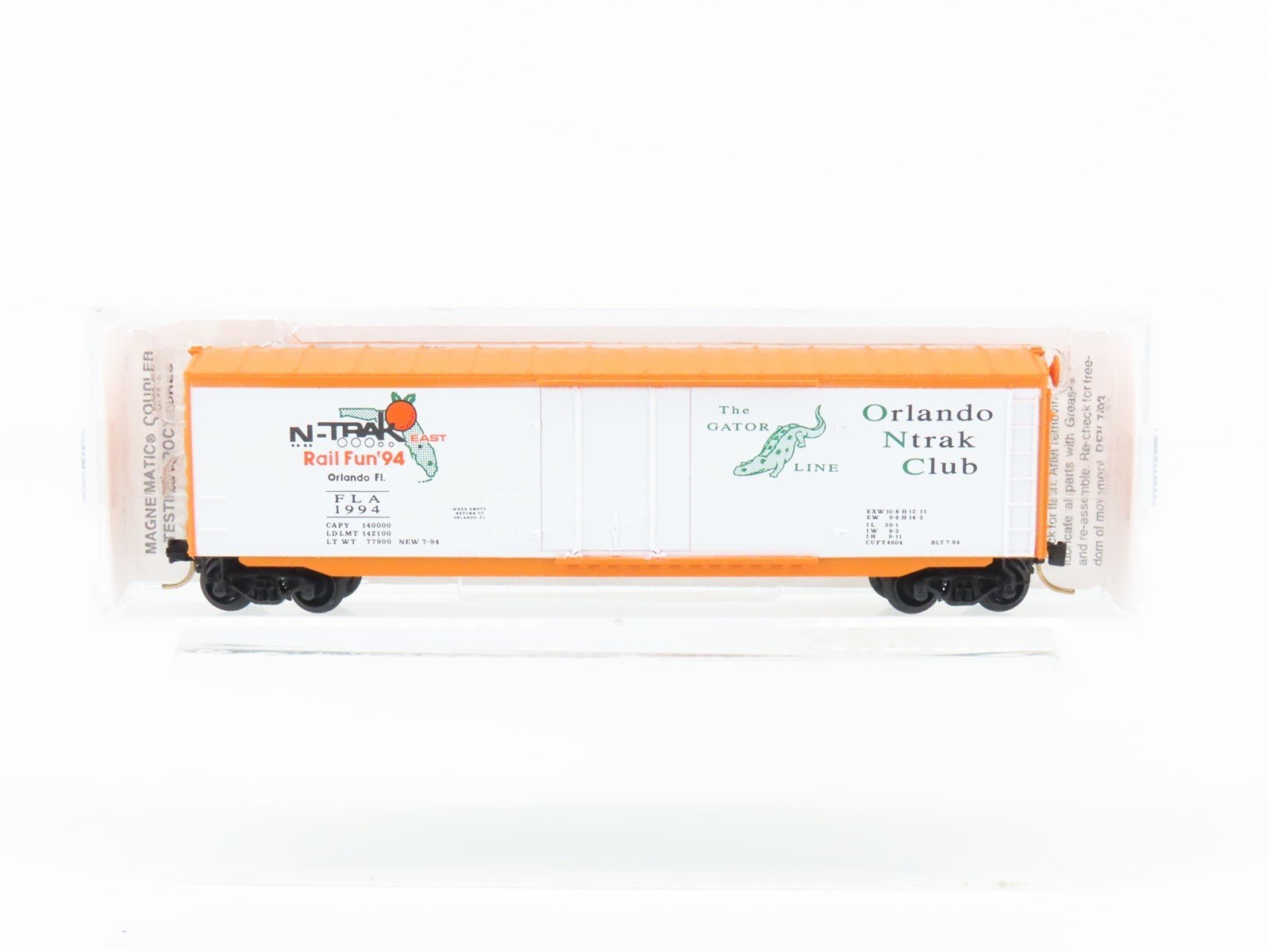 N Scale Micro-Trains MTL Special Run FLA Orlando Ntrak Club Box Car #1994
