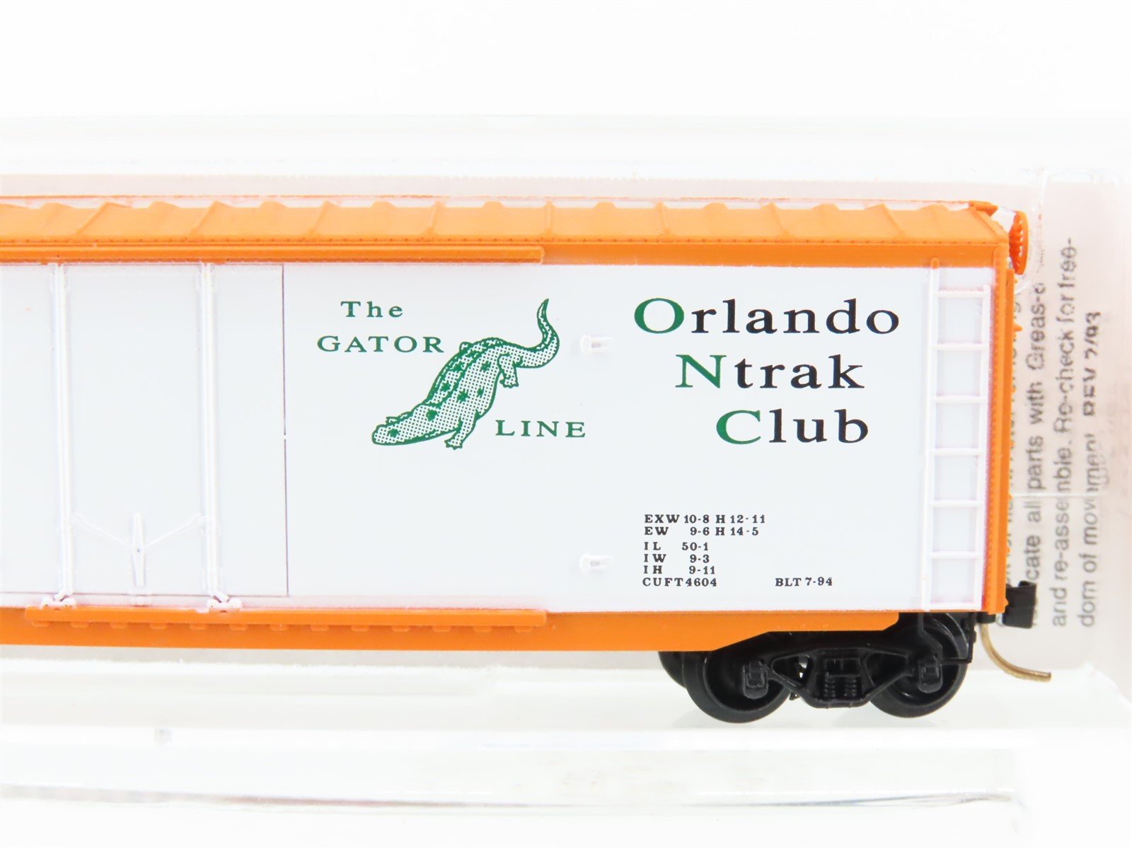 N Scale Micro-Trains MTL Special Run FLA Orlando Ntrak Club Box Car #1994