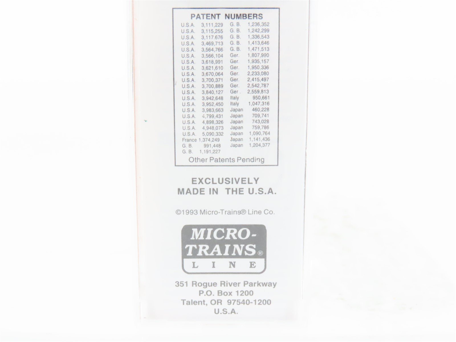 N Scale Micro-Trains MTL Special Run FLA Orlando Ntrak Club Box Car #1994