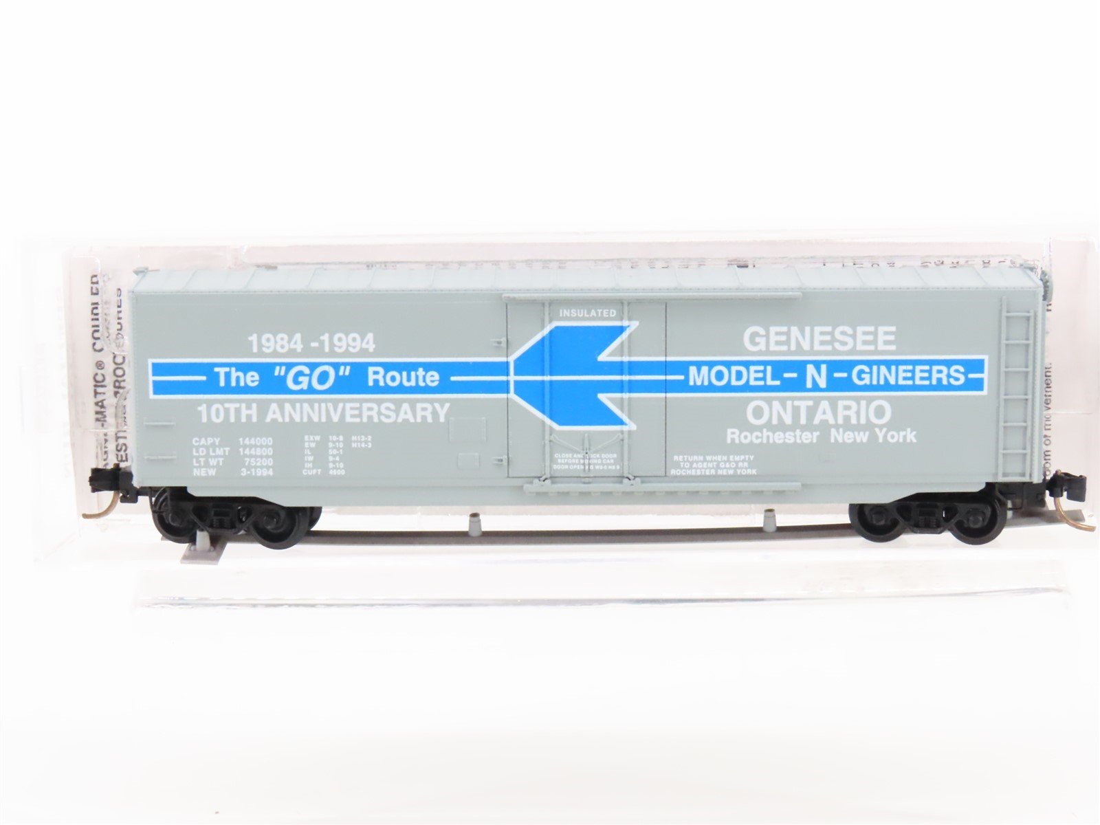 N Micro-Trains MTL Special Run G&O Genesee & Ontario 10th Anniversary Box Car