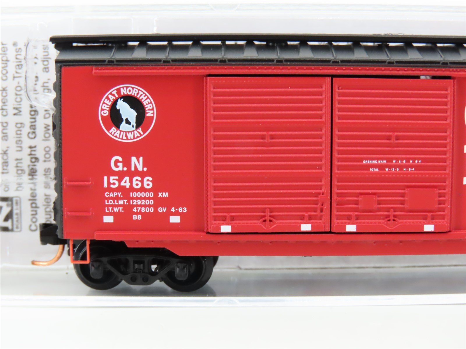 N Scale Micro-Trains MTL 02300280 GN Great Northern 40' Double Door Boxcar 15466