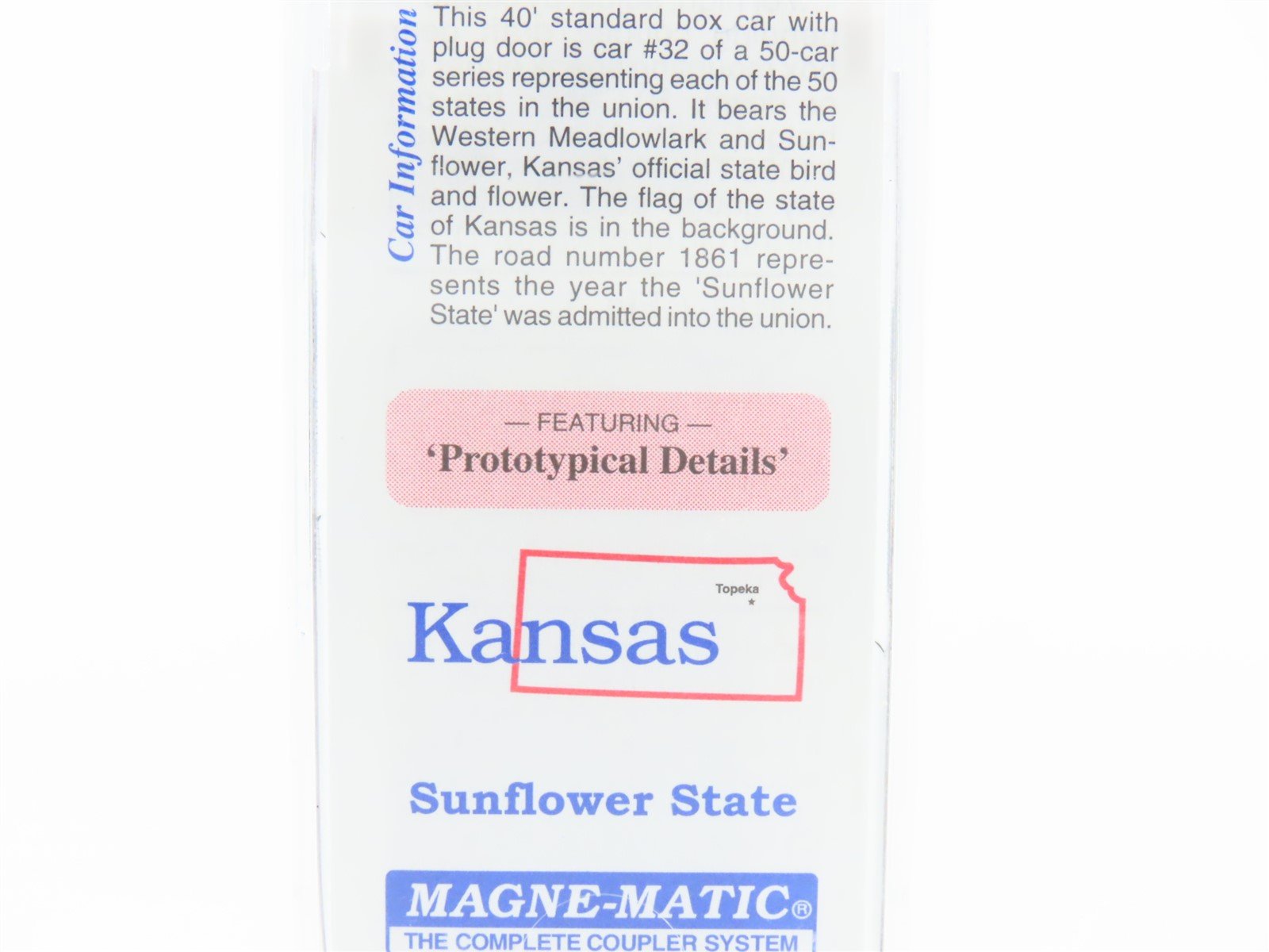 N Scale Micro-Trains MTL 02100396 KS Kansas State 40' Plug Door Box Car 1861