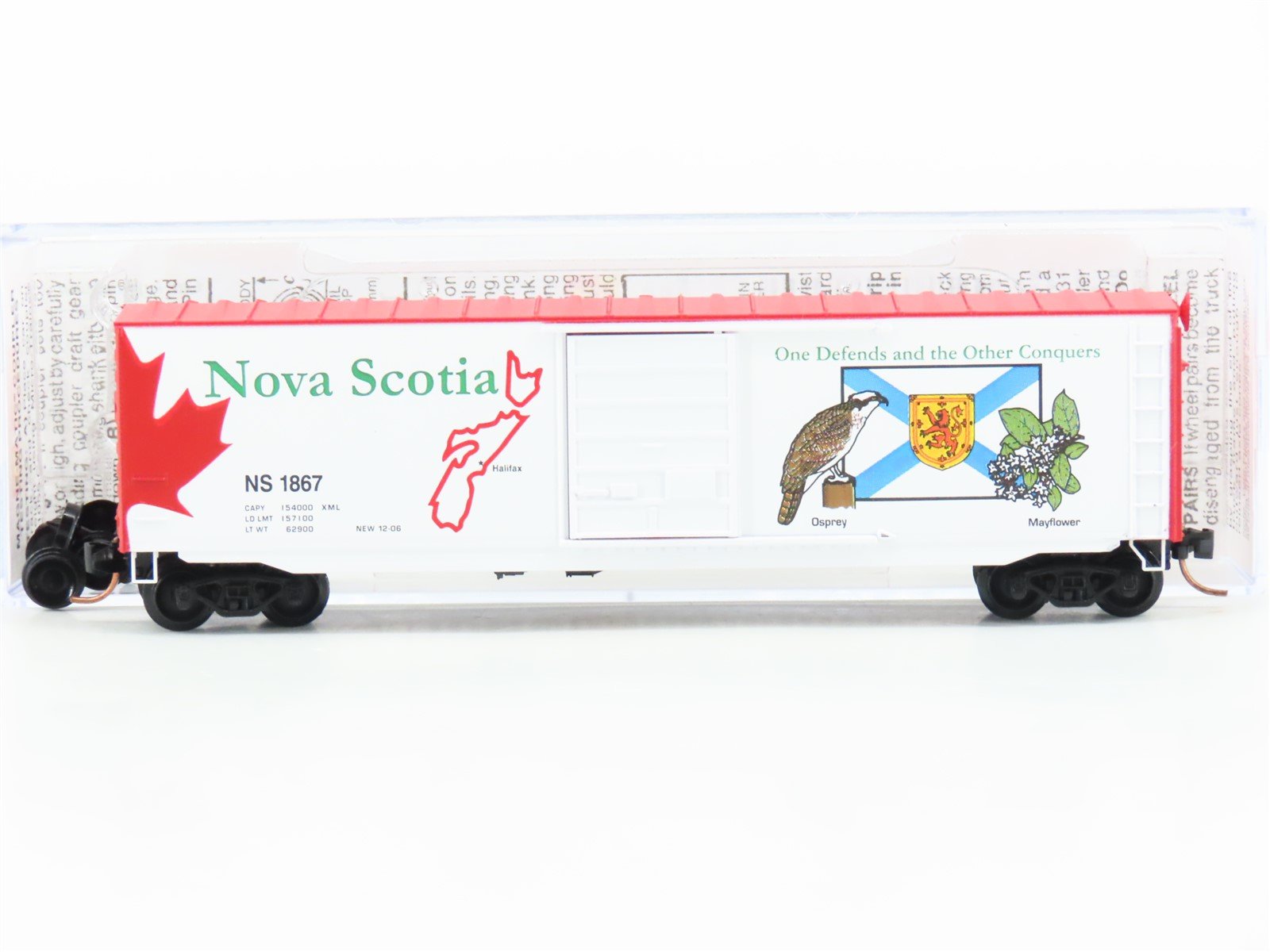 N Scale Micro-Trains MTL 07700154 NS Nova Scotia Provincial 50' Box Car 1867