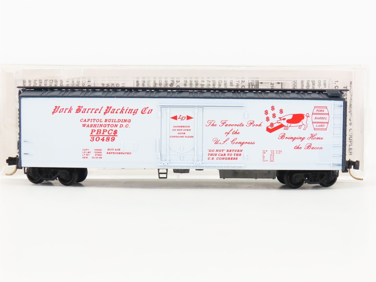N Scale Micro-Trains MTL PBPC Pork Barrel Packing Co Mechanical Reefer #30489